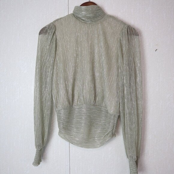 Bailey 44 Tops - Bailey 44 Gold Silver Metallic Blouse XS